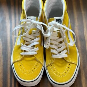 Vans Sk8 Hi Vibrant Yellow High-Tops with White Accents
